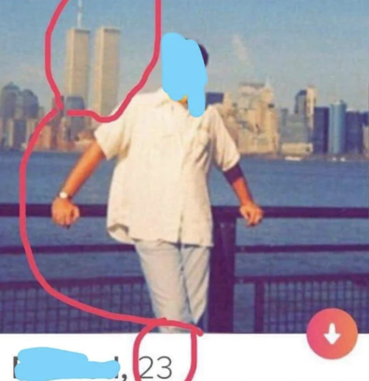 facepalms - lying about your age on tinder meme - 1,23