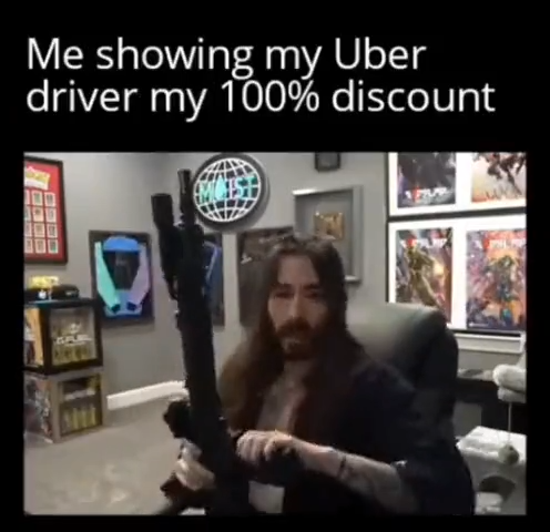 Local man memes and pics - Shi - Me showing my Uber driver my 100% discount