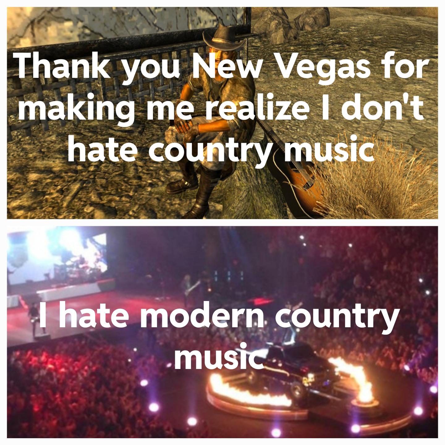 dank memes - heat - Thank you New Vegas for making me realize I don't hate country music I hate modern country music