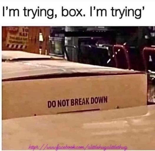 floor - I'm trying, box. I'm trying' Do Not Break Down
