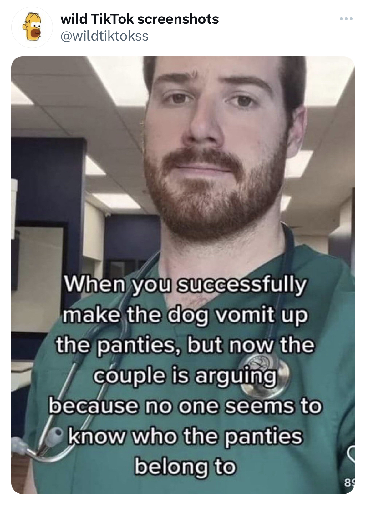 savage tweets - wild TikTok screenshots When you successfully make the dog vomit up the panties, but now the couple is arguing because no one seems to know who the panties belong to www 89