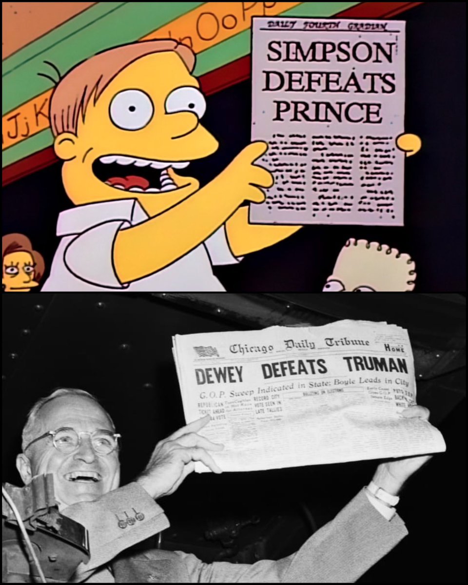 cartoon - Jj K Fot Oo Dally Fourth Gradian Simpson Defeats Prince Home Chicago Daily Tribune Dewey Defeats Truman G