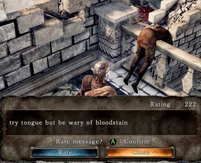 gaming memes for all - games - try tongue but be wary of bloodstain Rate message? A Confirm Rate Close Rating 222