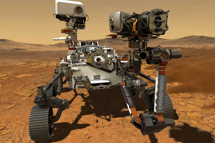 An exact copy of the Mars rover (or whatever they use to discover it).