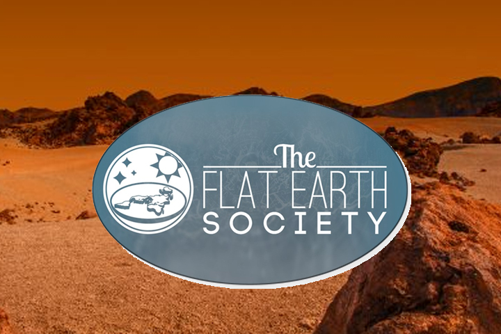 Flat earth society logo.