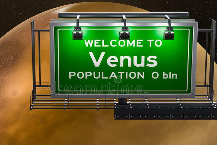 "Welcome to Venus!" sign.