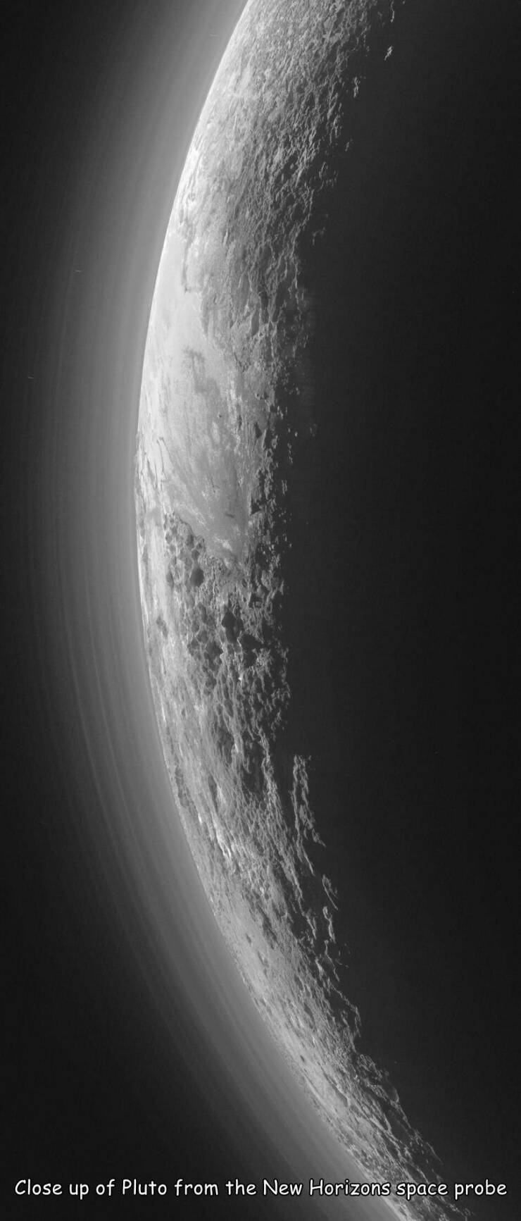 sunset on pluto - Close up of Pluto from the New Horizons space probe