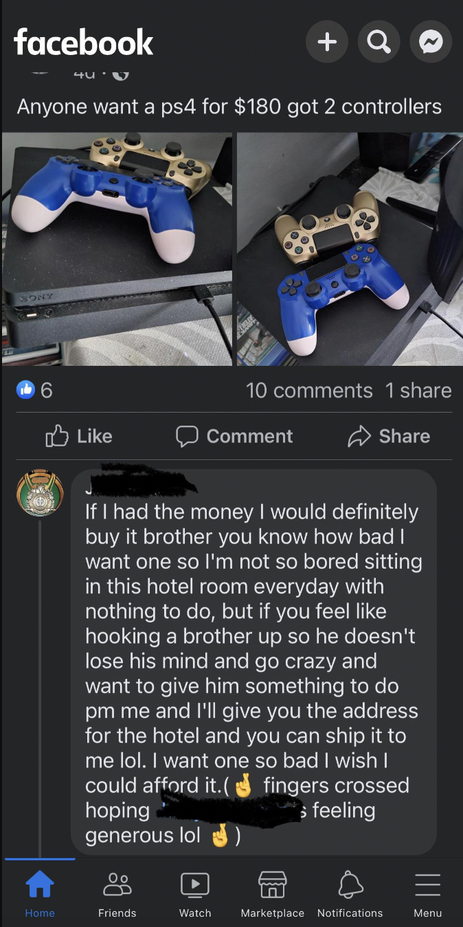 Trashy Pics - Anyone want a ps4 for $180 got 2 controllers 6 Him 88 If I had the money I would definitely buy it brother you know how bad I want one so I'm not so bored sitting in this hotel room everyday with nothing to do, but if you feel hook