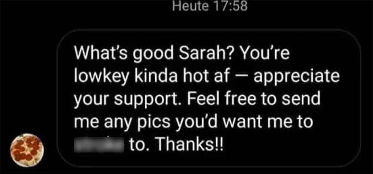 Trashy Pics - screenshot - Heute What's good Sarah? You're lowkey kinda hot af appreciate your support. Feel free to send me any pics you'd want me to to. Thanks!!