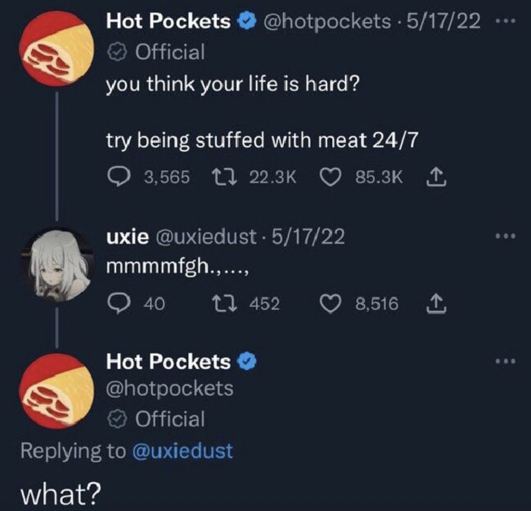 Crazy Interactions - Hot Pockets Official you think your life is hard?