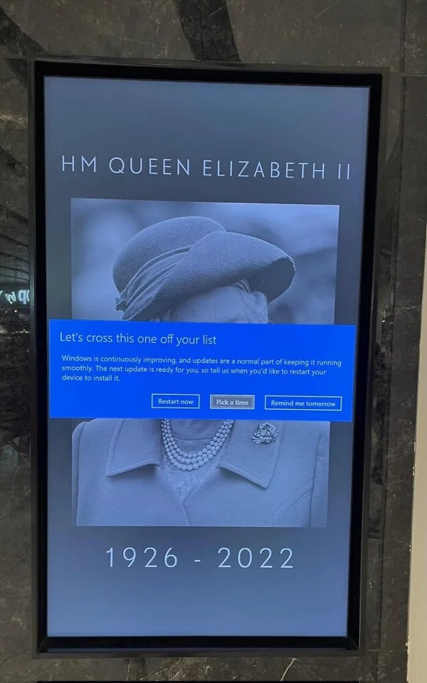 cool random pcis - let's cross this one off your list - q Hm Queen Elizabeth Ii Let's cross this one off your list Windows is continuously improving, and updates are a normal part of keeping it running smoothly. The next update is ready for you, so tell u