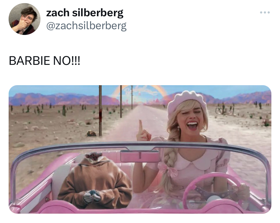 savage tweets vacation - zach silberberg Barbie No!!!
