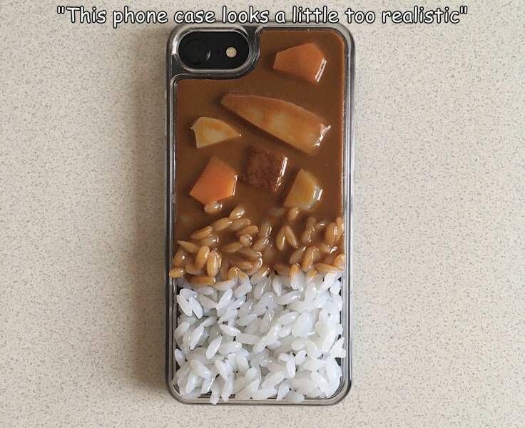 cool random pics - food curry phone case - "This phone case looks a little too realistic"