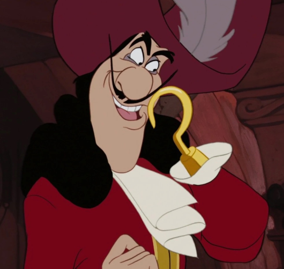 Captain Hook is actually the good guy in Peter Pan. He's trying to stop Peter from kidnapping more children. Meanwhile Peter is keeping the Lost Boys/hostages as his own and gets upset if they ever bring up their old lives. -obi-jawn-kenobi