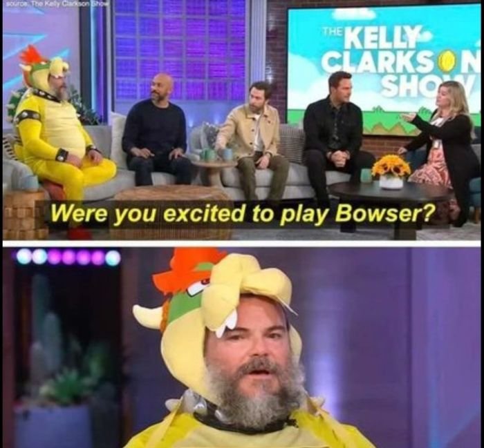dank memes - Kelly Clarkson - source The Kelly Clarkson Show Kelly Clarkson Shoy The Were you excited to play Bowser?