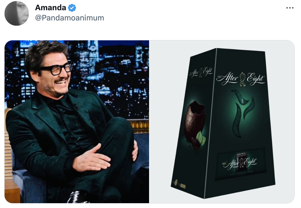 Pedro Pascal Easter Eggs - communication - Amanda After Eight After Eight ...