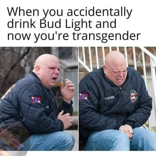 budlight memes - photo caption - When you accidentally drink Bud Light and now you're transgender He Fellowship The Memes Lieutenant