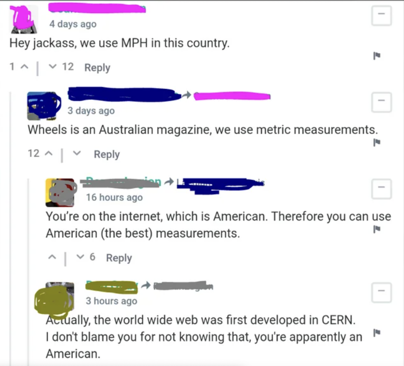 Trashy fails - Hey jackass, we use Mph in this country. on the internet, which is American. Therefore you can use American the best measurements.
