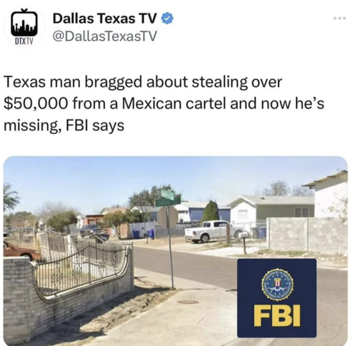 Trashy fails - Texas man bragged about stealing over $50,000 from a Mexican cartel and now he's missing,