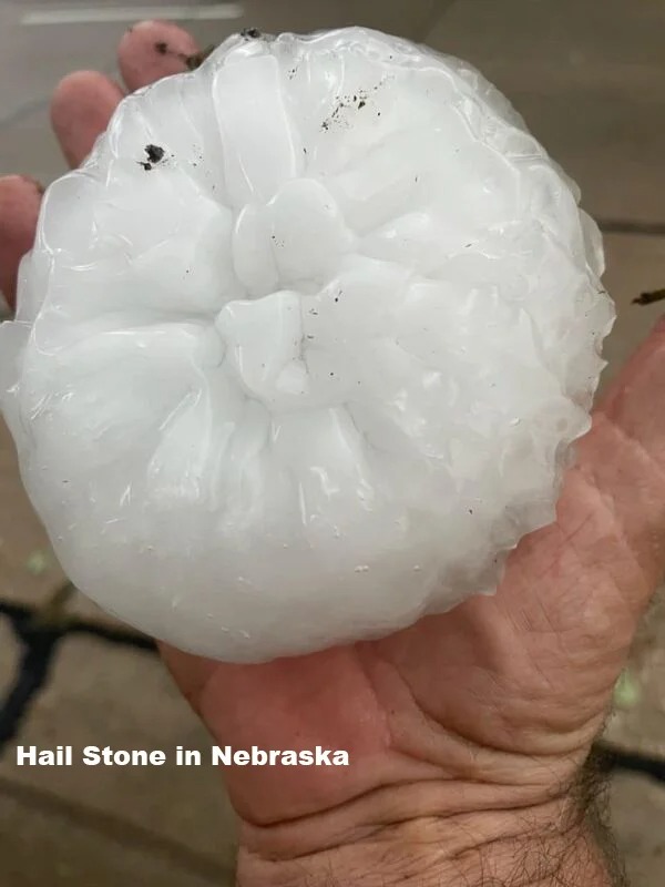 absolute units - hail - Hail Stone in Nebraska
