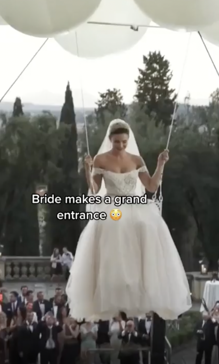 gown - Bride makes a grand entrance