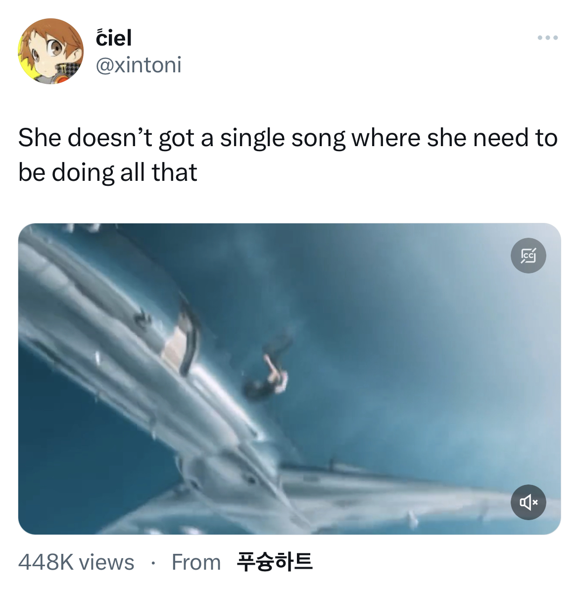 Don't have a single song where they need to do this - water - ciel She doesn't got a single song where she need to be doing all that views From E . 59