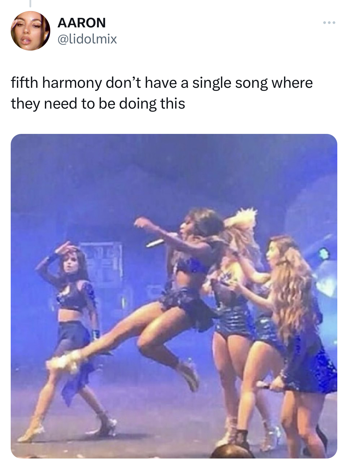 Don't have a single song where they need to do this - dancer - Aaron fifth harmony don't have a single song where they need to be doing this