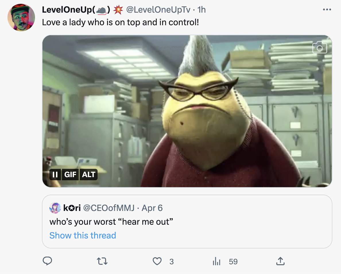 roz monsters inc - Love a lady who is on top and in control! Ii Gif Alt kori Apr 6 who's your worst