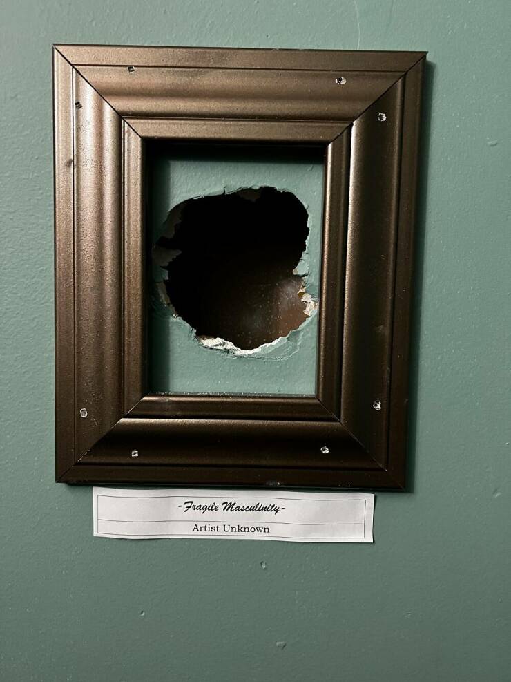 cool random pics - picture frame - Fragile masculinity Artist Unknown