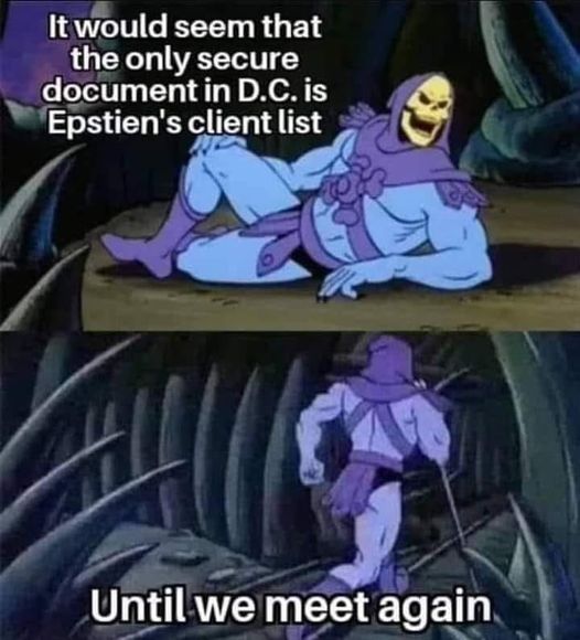 funny memes and tweets - you can t spell advertisements without - It would seem that the only secure document in D.C. is Epstien's client list Until we meet again