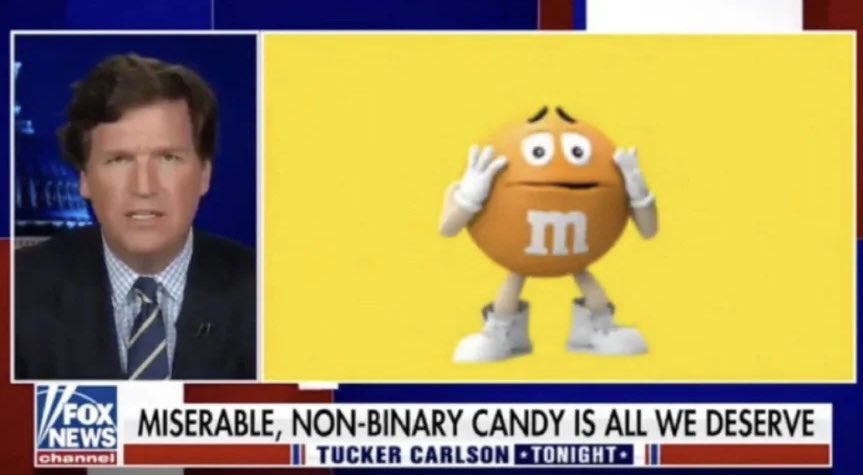 tucker carlson famous chyrons - miserable non binary candy - Et Fox Miserable, NonBinary Candy Is All We Deserve News channel Tucker Carlson Tonight.