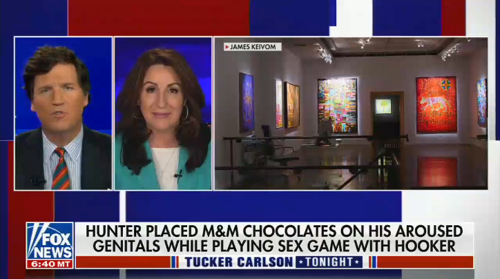 tucker carlson famous chyrons - fox news - James Keivom Fox Hunter Placed M&M Chocolates On His Aroused News Genitals While Playing Sex Game With Hooker Itucker Carlson Tonight Mt