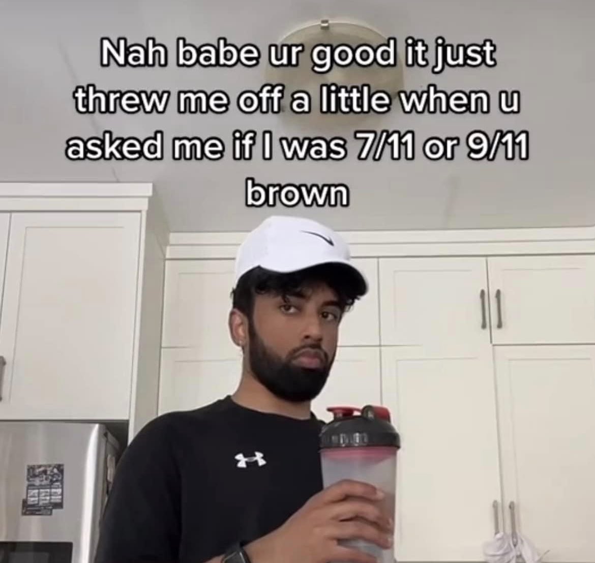 wild tiktok screenshots - photo caption - Nah babe ur good it just threw me off a little when u asked me if I was 711 or 911 brown