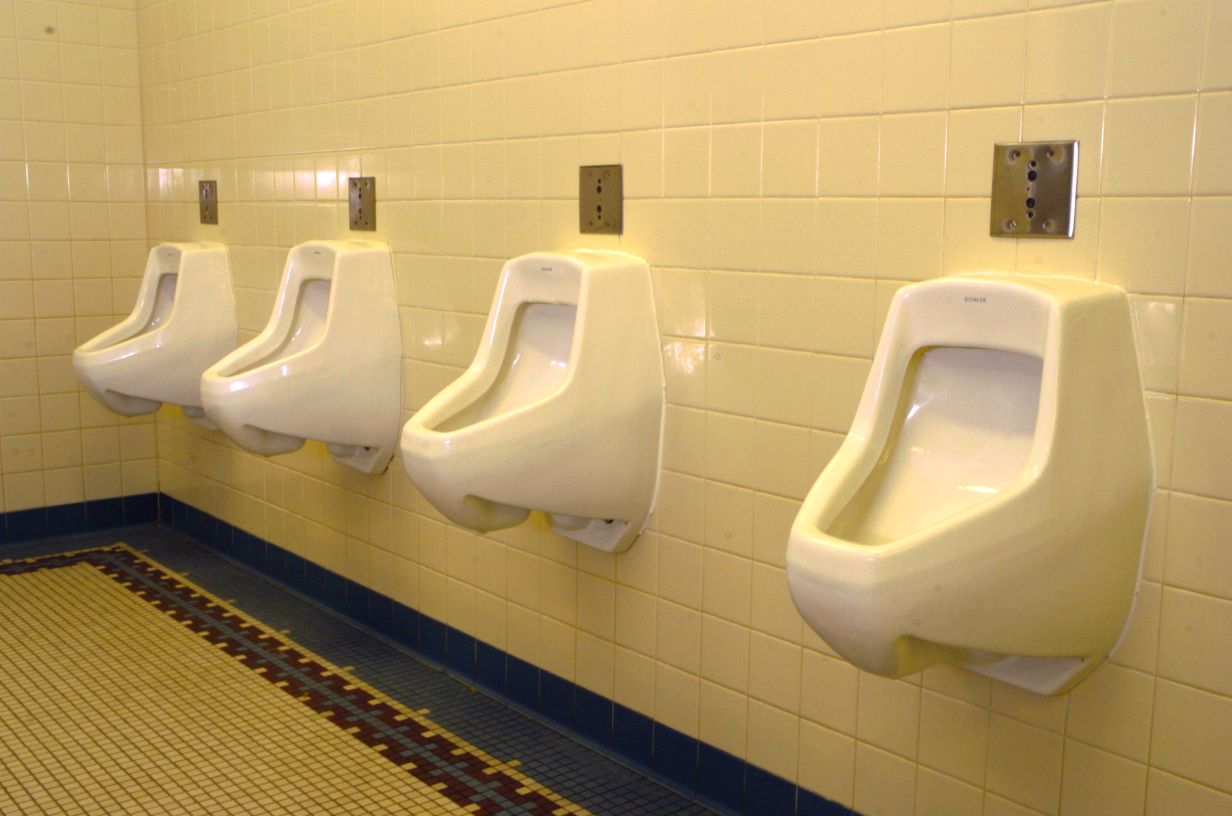 horny people doing dumb stuff - urinals for men