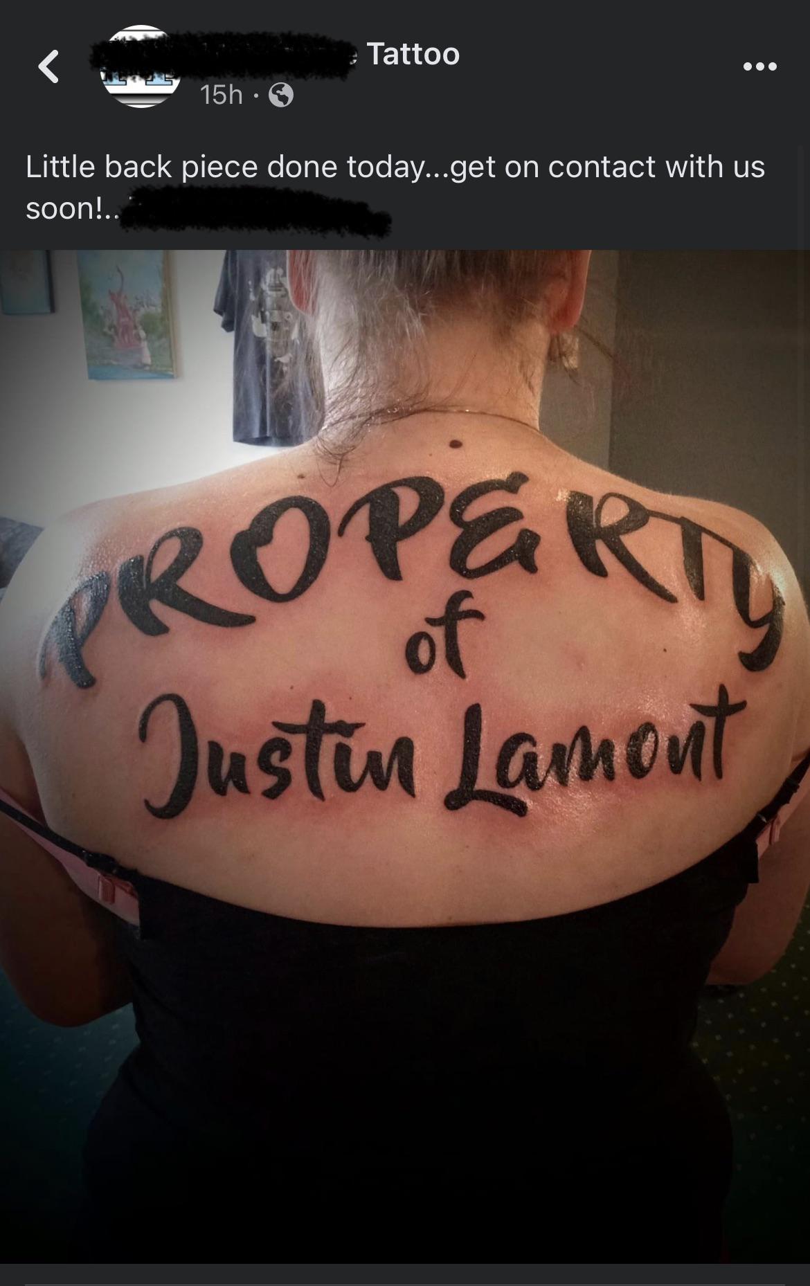 trashy pics --  property of justin lamont tattoo - 15h. Tattoo Little back piece done today...get on contact with us soon!.. Pert Justin Lamont