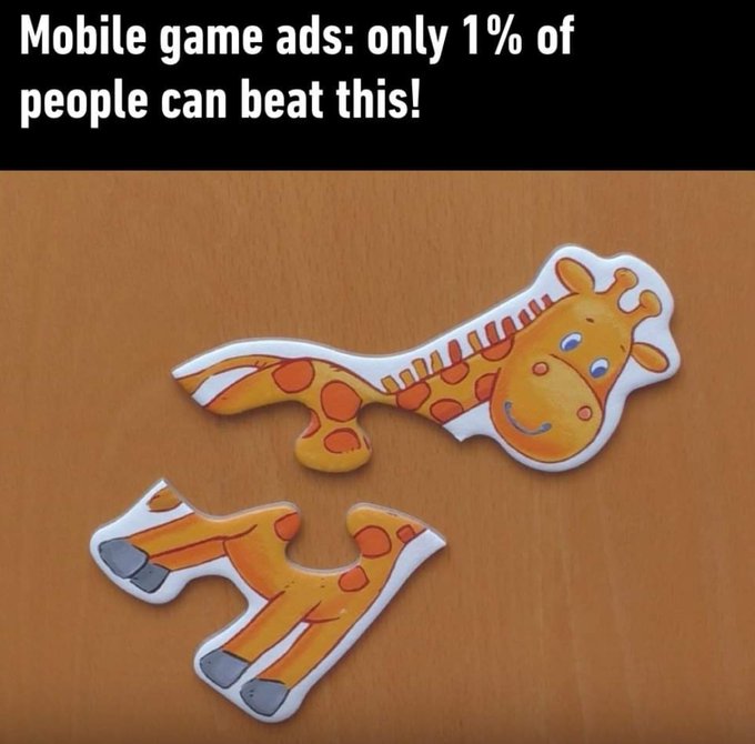 37 funny memes and pics -  worst mobile game ads - Mobile game ads only 1% of people can beat this!