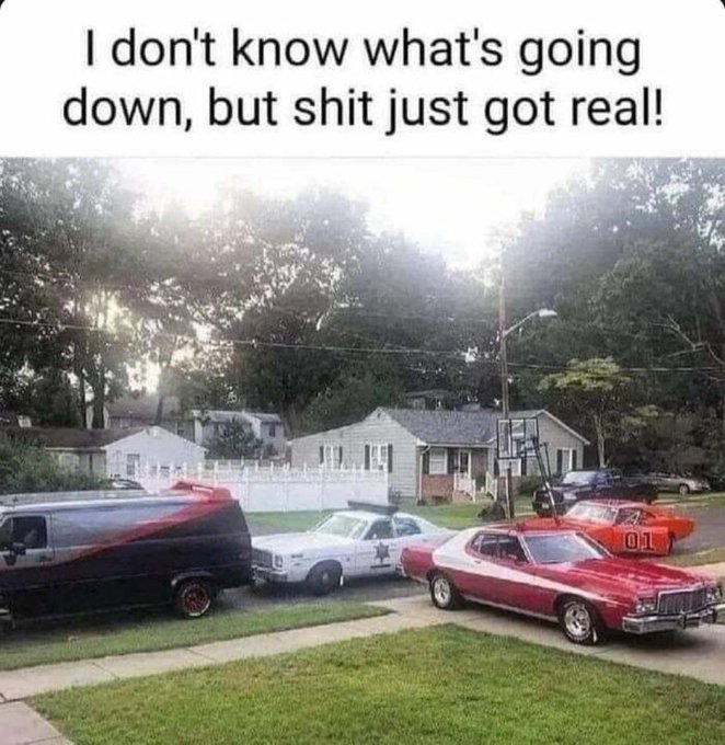funny memes and tweets - luxury vehicle - I don't know what's going down, but shit just got real! 01