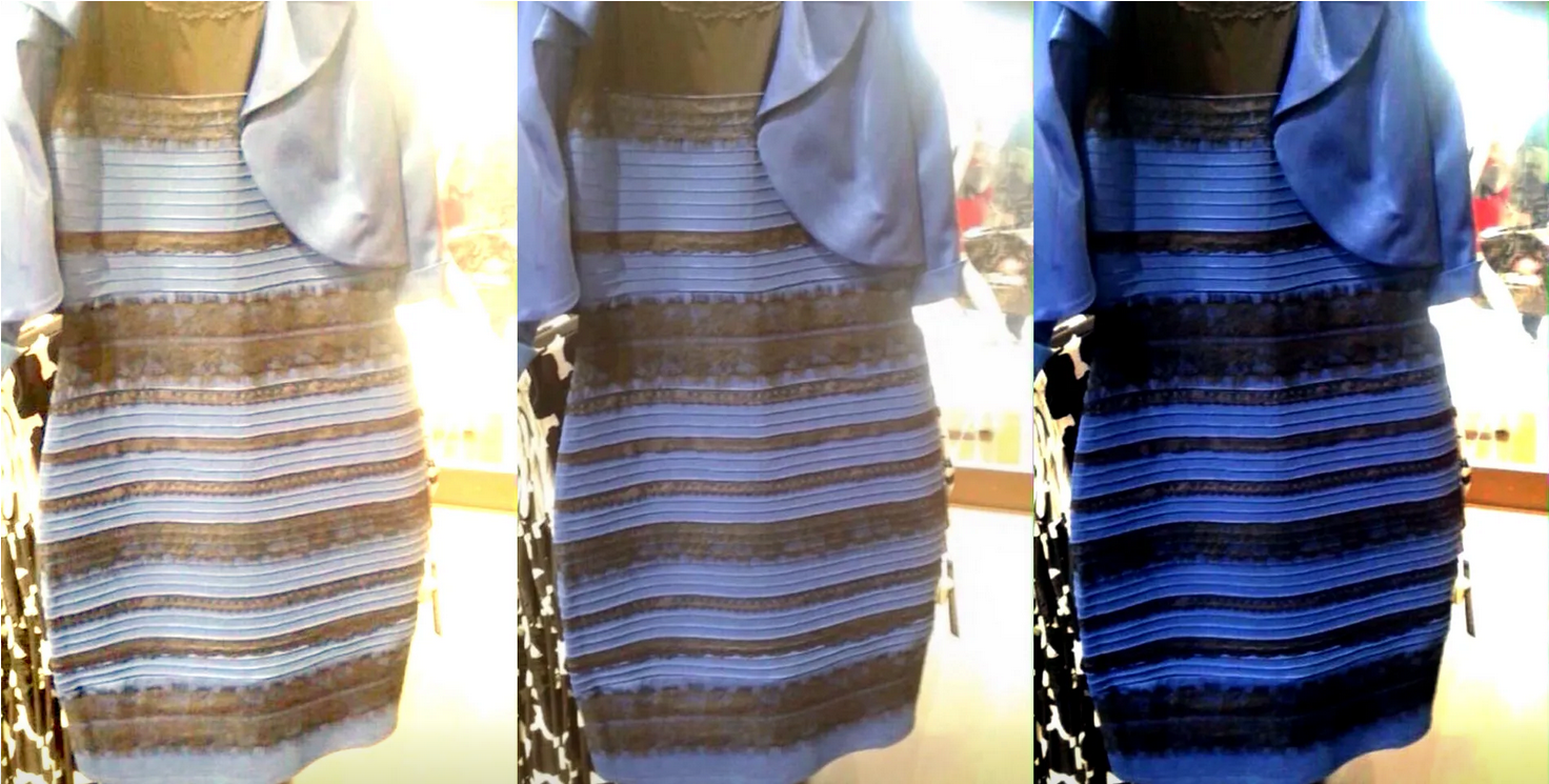 Dumbest Controversies and Conspiracies - blue black white gold dress - Wab