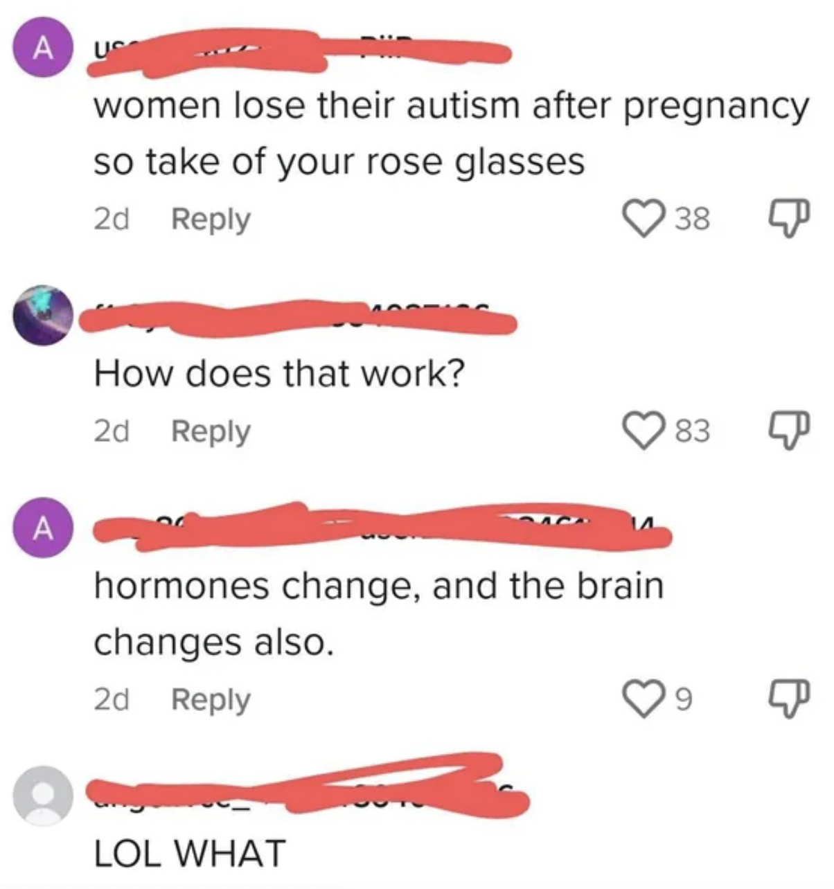 diagram - A Us women lose their autism after pregnancy so take of your rose glasses 2d A How does that work? 2d hormones change, and the brain changes also.