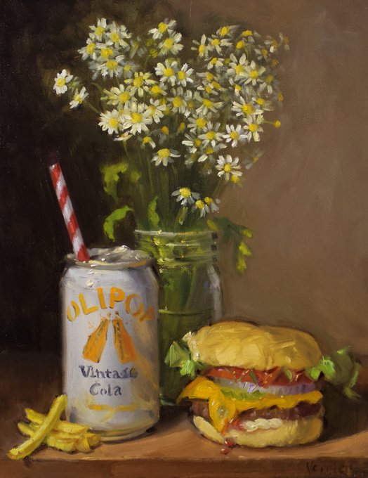 fast food oil paintings - still life - Slipo Vintad Cola 1931 Vernier