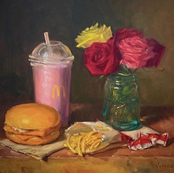 fast food oil paintings - noah verrier
