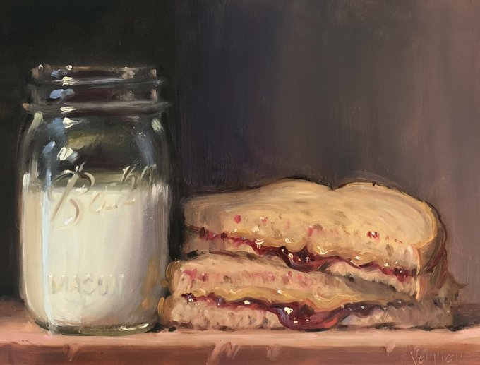 fast food oil paintings - still life - Badk Mason Vauvau