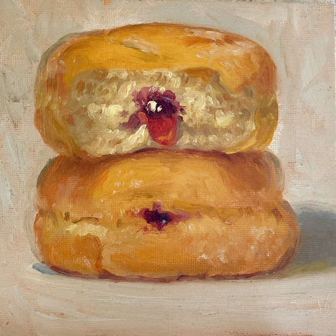 fast food oil paintings - baked goods