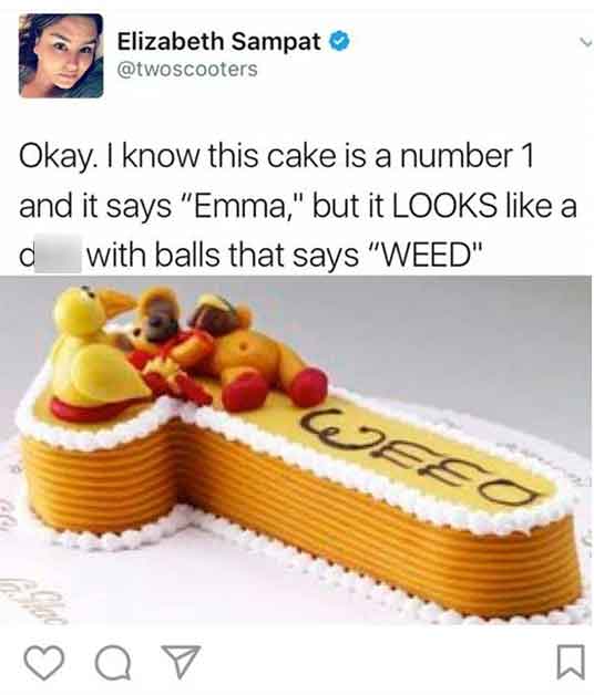 Okay. I know this cake is a number 1 and it says