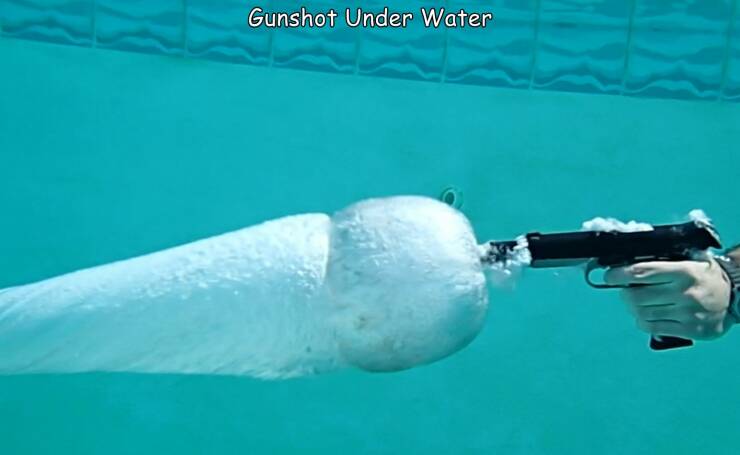 cool random pics - water - Gunshot Under Water