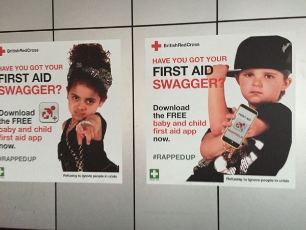 super cringey pics - adults trying to be cool - British RedCross Have You Got Your First Aid Swagger? Download the Free baby and child First aid app now. F Refusing to ignore people in crisis British Red Cross Have You Got Your First Aid Swagger? Download