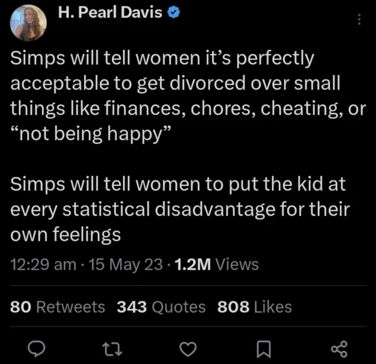 Facepalms - will tell women it's perfectly acceptable to get divorced over small things finances, chores, cheating, or