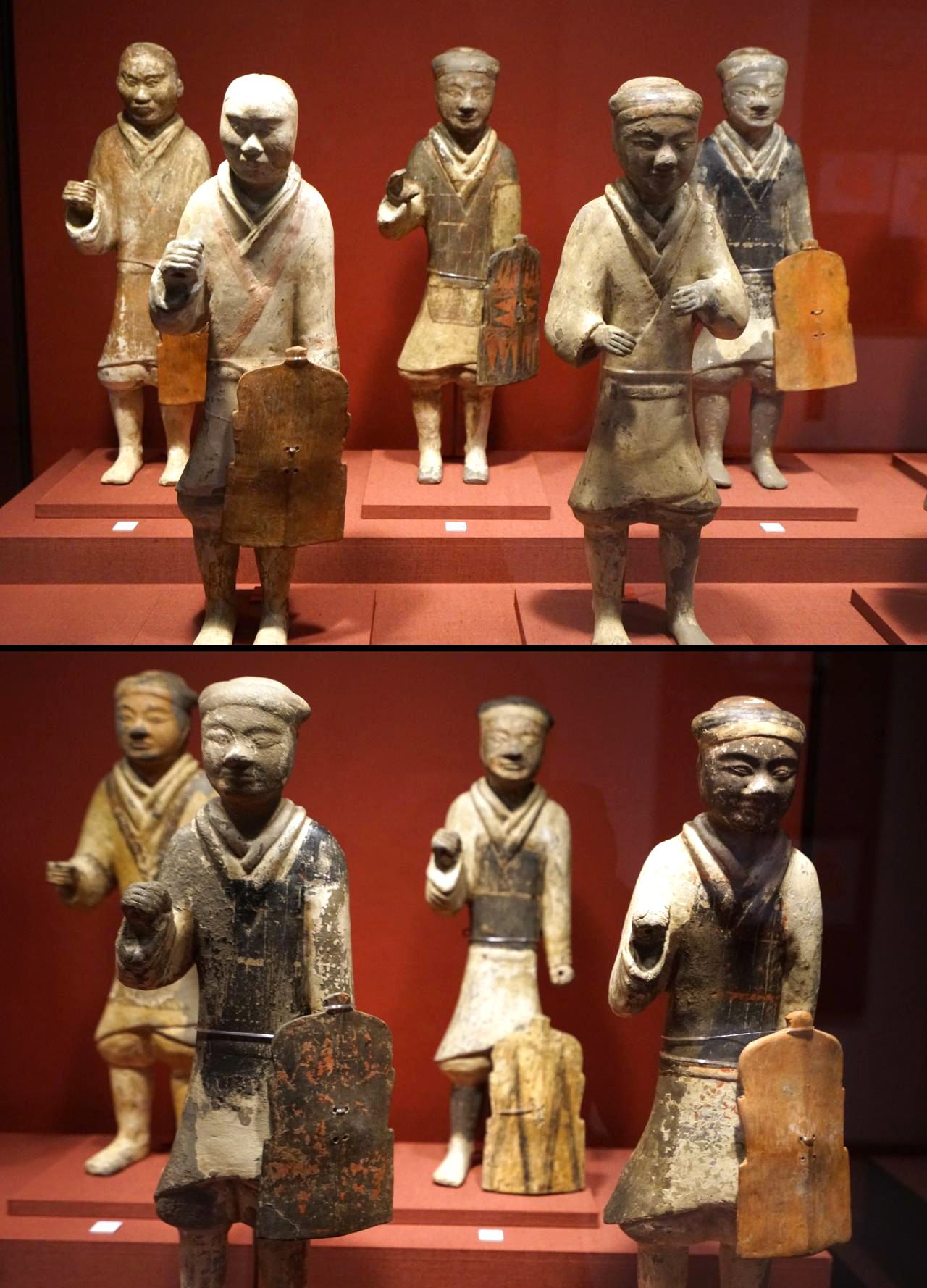 Historical Artifacts - Ceramic soldier figurines. China, Western Han dynasty, 3rd-2nd century BC u/MunakataSennin
