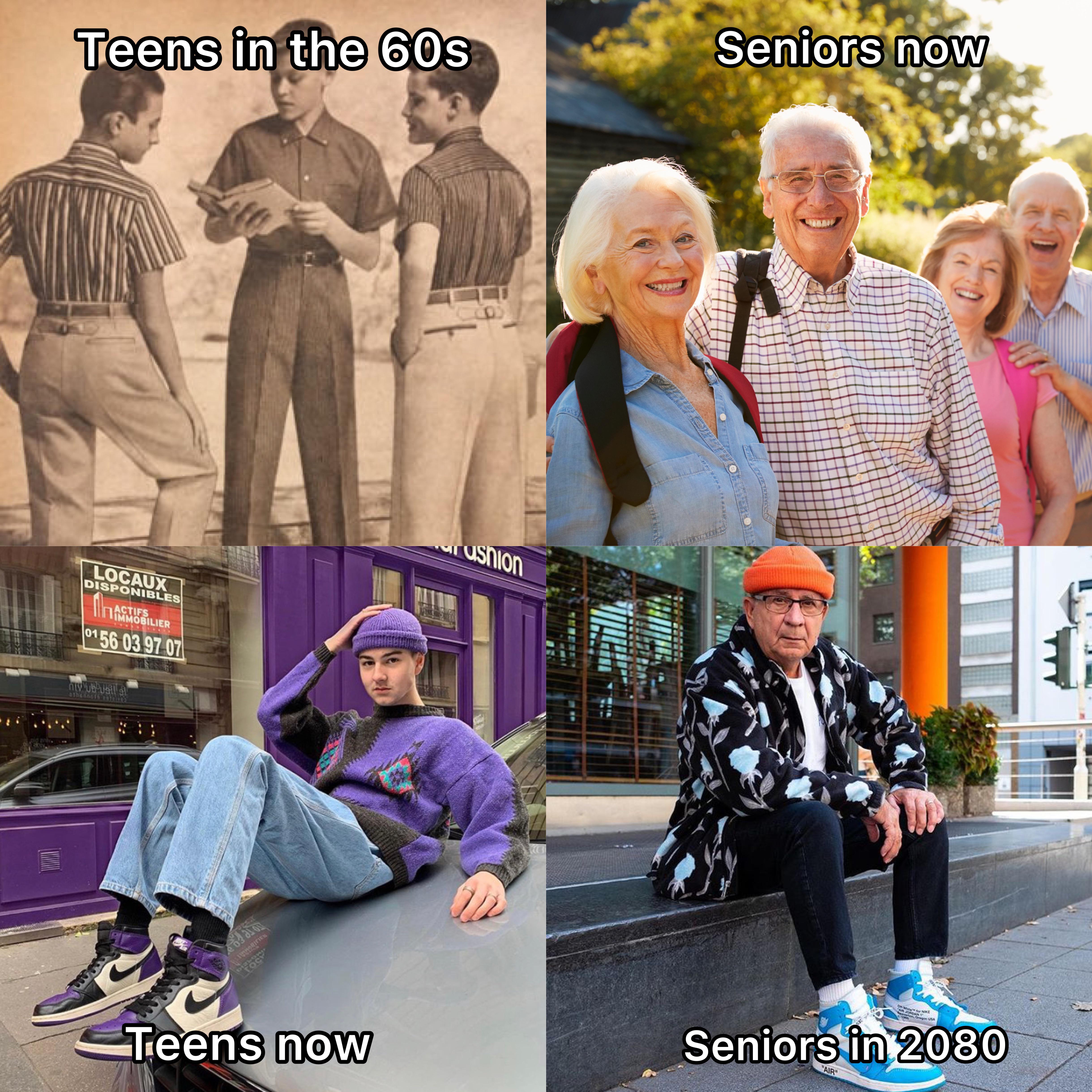 funny memes and pics - fun - Teens in the 60s Locaux Disponible 56 03.9707 Teens now Fushion Seniors now 13 Seniors in 2080