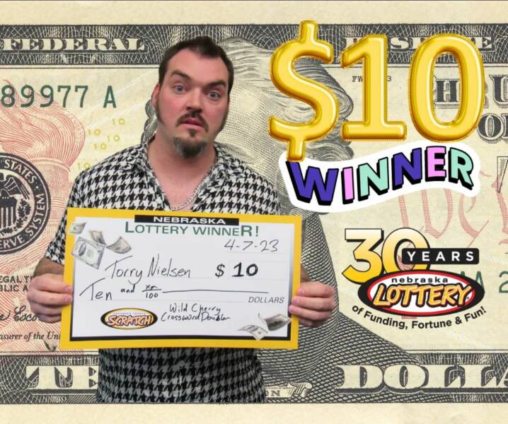 cool pics - nebraska lottery - Federal 89977 A 10 States System Rve Sys Egal T Blic A asurer of the Uni 10 10 Nebraska Lottery Winner! Torry Nielsen $10 Ten and too. 100 Scratch 4723 $10. Winner Do 30 Years of Funding, Fortune & Fun! Dolla Wild Cherry, Cr